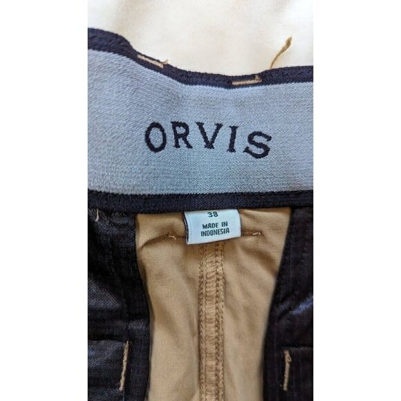 Orvis Shorts Men's 38 Tech Cargo Performance Hiking Brown Outdoors Stretch - Picture 3 of 4